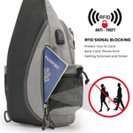 G4Free - G4Free Anti-Theft Canvas Sling Bag with USB Port -TN22B159C-TN22B159A-TN22B159D-TN22B159B-TN22B159F
