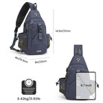 G4Free - G4Free Anti-Theft Canvas Sling Bag with USB Port -TN22B159C-TN22B159A-TN22B159D-TN22B159B-TN22B159F