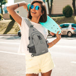 G4Free - G4Free Anti-Theft Canvas Sling Bag with USB Port -TN22B159C-TN22B159A-TN22B159D-TN22B159B-TN22B159F