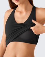 G4Free - G4Free BareFeel Racerback Tank Top with Removable Padded Bra -GF26L896A001A-S-GF26L896A001B-M-GF26L896A001C-L-GF26L896A001D-XL-GF26L896A001E-XXL