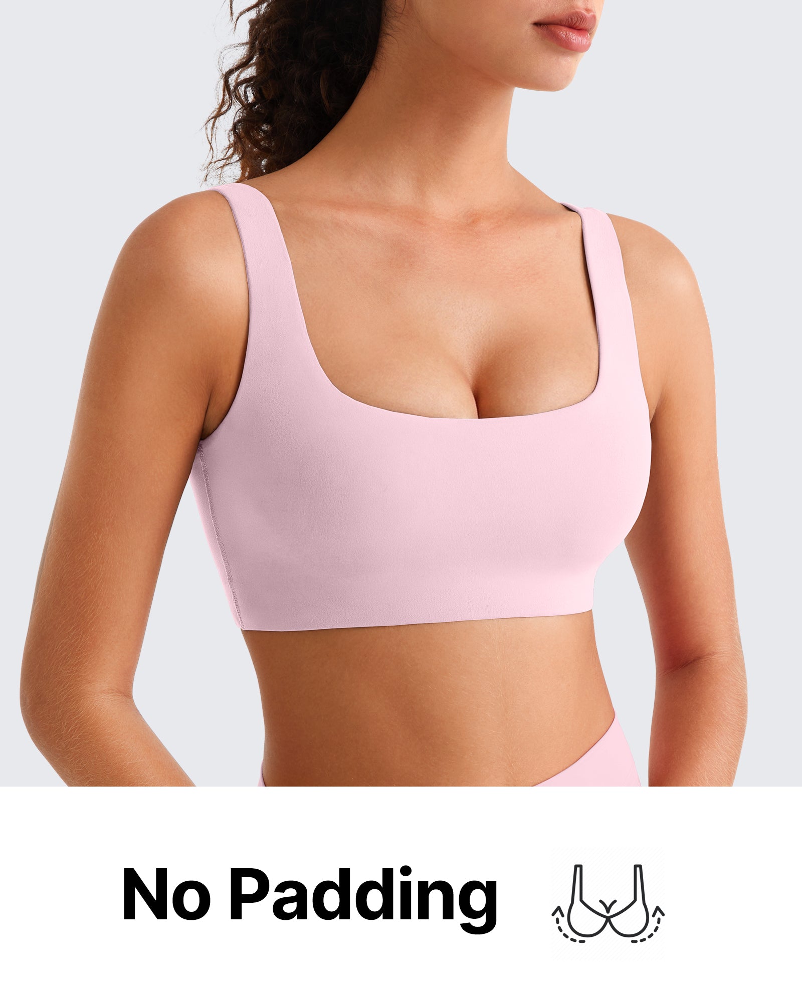 G4Free - G4Free BareFeel Square Neck Sports Bra – Non Padded U Back -GF26C965A001A-S-GF26C965A001B-M-GF26C965A001C-L-GF26C965A001D-XL-GF26C965A001F-XS