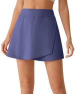 G4Free - G4Free BareFeel Wrap A-Line Tennis Skirt with Built-in Shorts & Pockets -GF26H883A001A-S-GF26H883A001B-M-GF26H883A001C-L-GF26H883A001D-XL-GF26H883A001E-XXL
