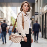 G4Free - G4Free Checkered Crossbody Bum Bag with Removable Pouch Lightweight -TN26B628A-TN26B628B-TN26B628C-TN26B628D-TN26B628E