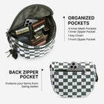 G4Free - G4Free Checkered Crossbody Bum Bag with Removable Pouch Lightweight -TN26B628A-TN26B628B-TN26B628C-TN26B628D-TN26B628E