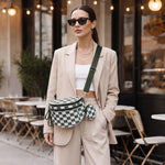 G4Free - G4Free Checkered Crossbody Bum Bag with Removable Pouch Lightweight -TN26B628A-TN26B628B-TN26B628C-TN26B628D-TN26B628E