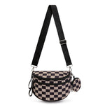 G4Free - G4Free Checkered Crossbody Bum Bag with Removable Pouch Lightweight -TN26B628A-TN26B628B-TN26B628C-TN26B628D-TN26B628E