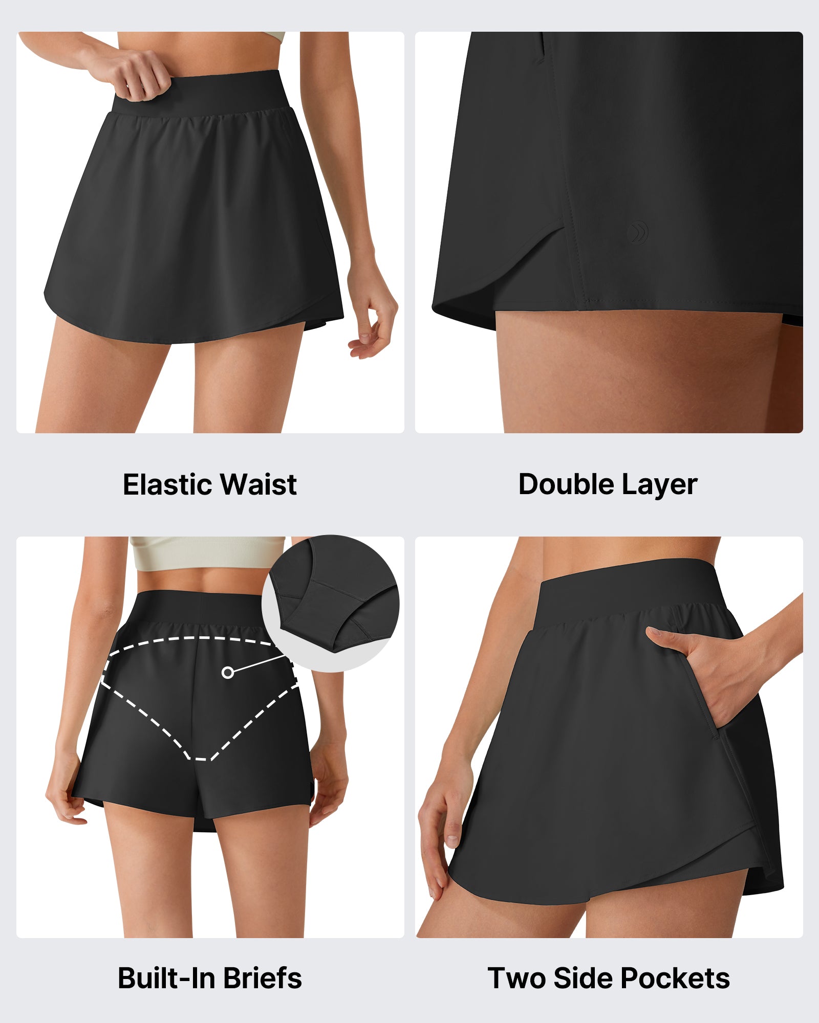 G4Free - G4Free Chillwhisp 2" Tennis Skirt with Pockets -GF26E889A001A-S-GF26E889A001B-M-GF26E889A001C-L-GF26E889A001D-XL-GF26E889A001E-XXL