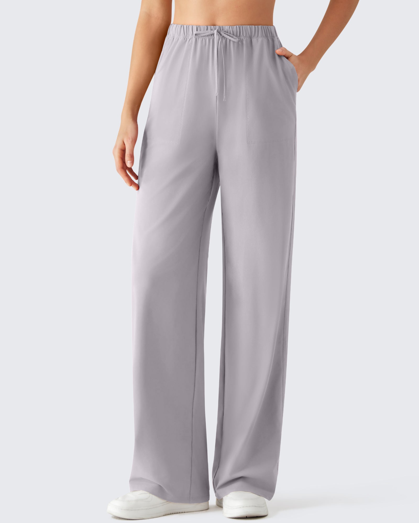 G4Free - G4Free Chillwhisp Drawstring Wide Leg Pants -GF26J874A001A-S-GF26J874A001B-M-GF26J874A001C-L-GF26J874A001D-XL-GF26J874A001E-XXL