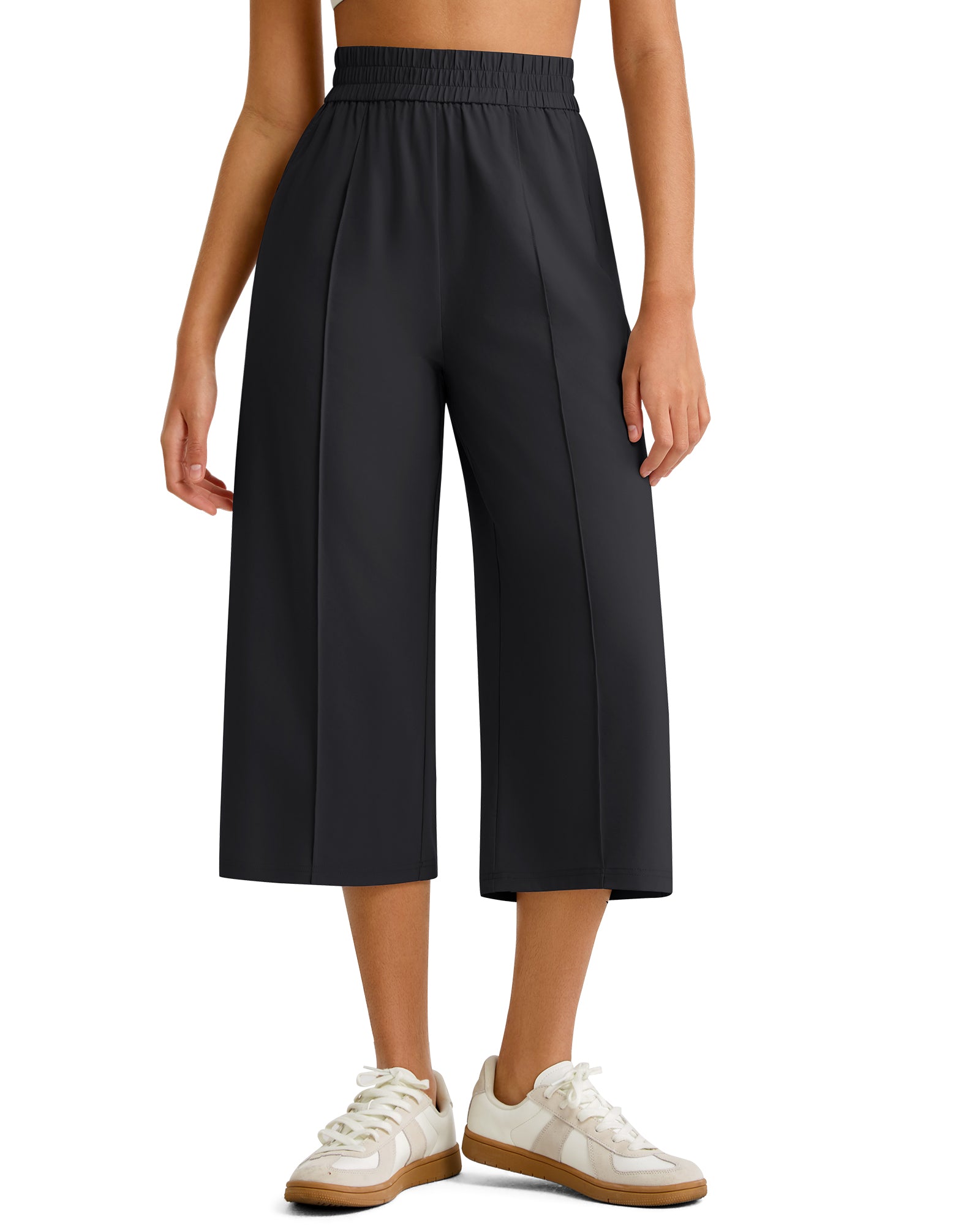 G4Free - G4Free Chillwhisp Lightweight Wide Leg Capris -GF26J900A001A-S-GF26J900A001B-M-GF26J900A001C-L-GF26J900A001D-XL-GF26J900A001E-XXL