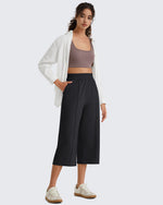 G4Free - G4Free Chillwhisp Lightweight Wide Leg Capris -GF26J900A001A-S-GF26J900A001B-M-GF26J900A001C-L-GF26J900A001D-XL-GF26J900A001E-XXL