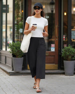 G4Free - G4Free Chillwhisp Lightweight Wide Leg Capris -GF26J900A001A-S-GF26J900A001B-M-GF26J900A001C-L-GF26J900A001D-XL-GF26J900A001E-XXL