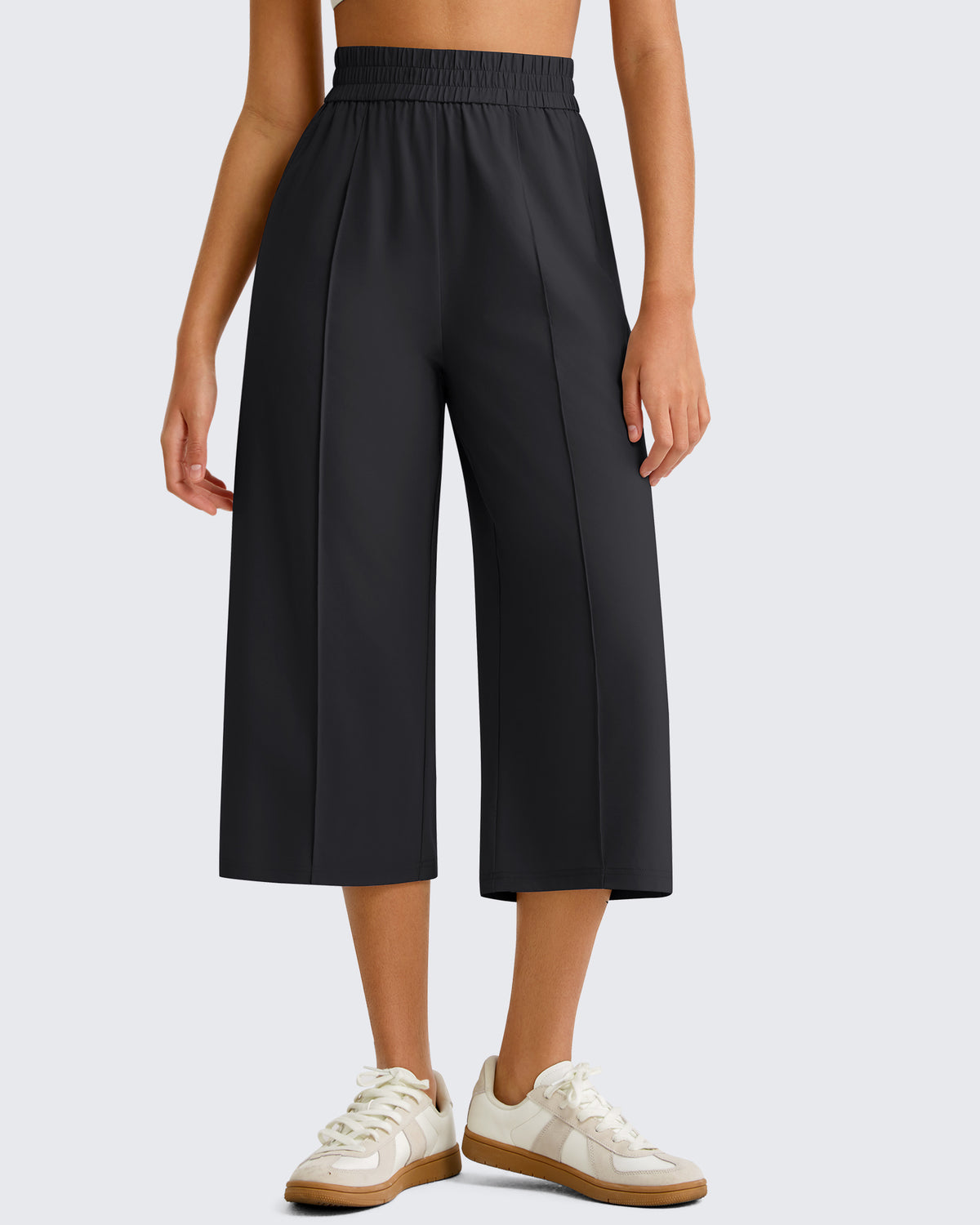 G4Free - G4Free Chillwhisp Lightweight Wide Leg Capris -GF26J900A001A-S-GF26J900A001B-M-GF26J900A001C-L-GF26J900A001D-XL-GF26J900A001E-XXL