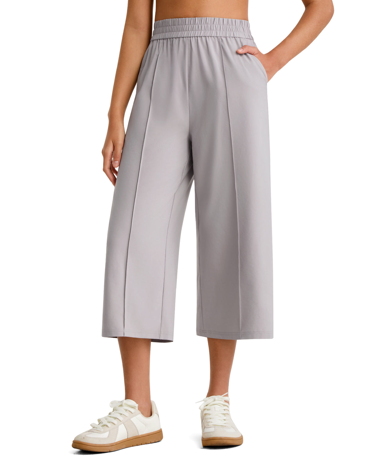 G4Free - G4Free Chillwhisp Lightweight Wide Leg Capris -GF26J900A001A-S-GF26J900A001B-M-GF26J900A001C-L-GF26J900A001D-XL-GF26J900A001E-XXL