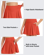 G4Free - G4Free Chillwhisp Pleated Tennis Skirt for Girls – High Waisted Skort with 4 Pockets -GF26HG946A001A-S-GF26HG946A001B-M-GF26HG946A001C-L-GF26HG946A001D-XL-GF26HG946A001E-XXL