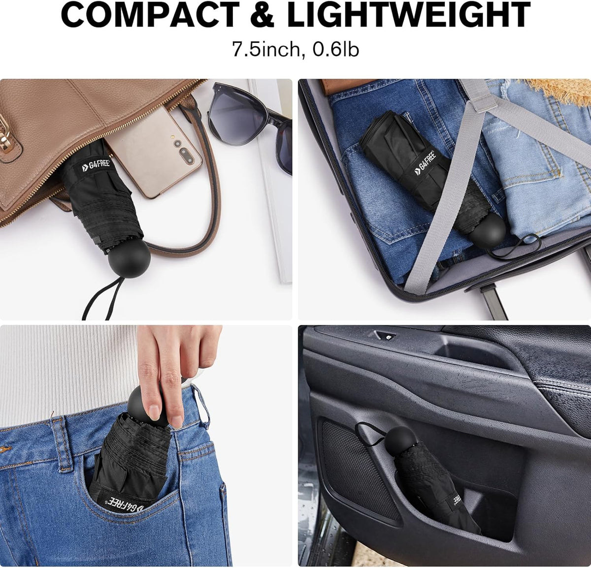 G4Free - G4Free Compact UPF 50+ UV Protection Sun Blocking Mini Umbrellas -TN23A279F-TN23A279A-TN23A279E-TN23A279G-TN23A279H