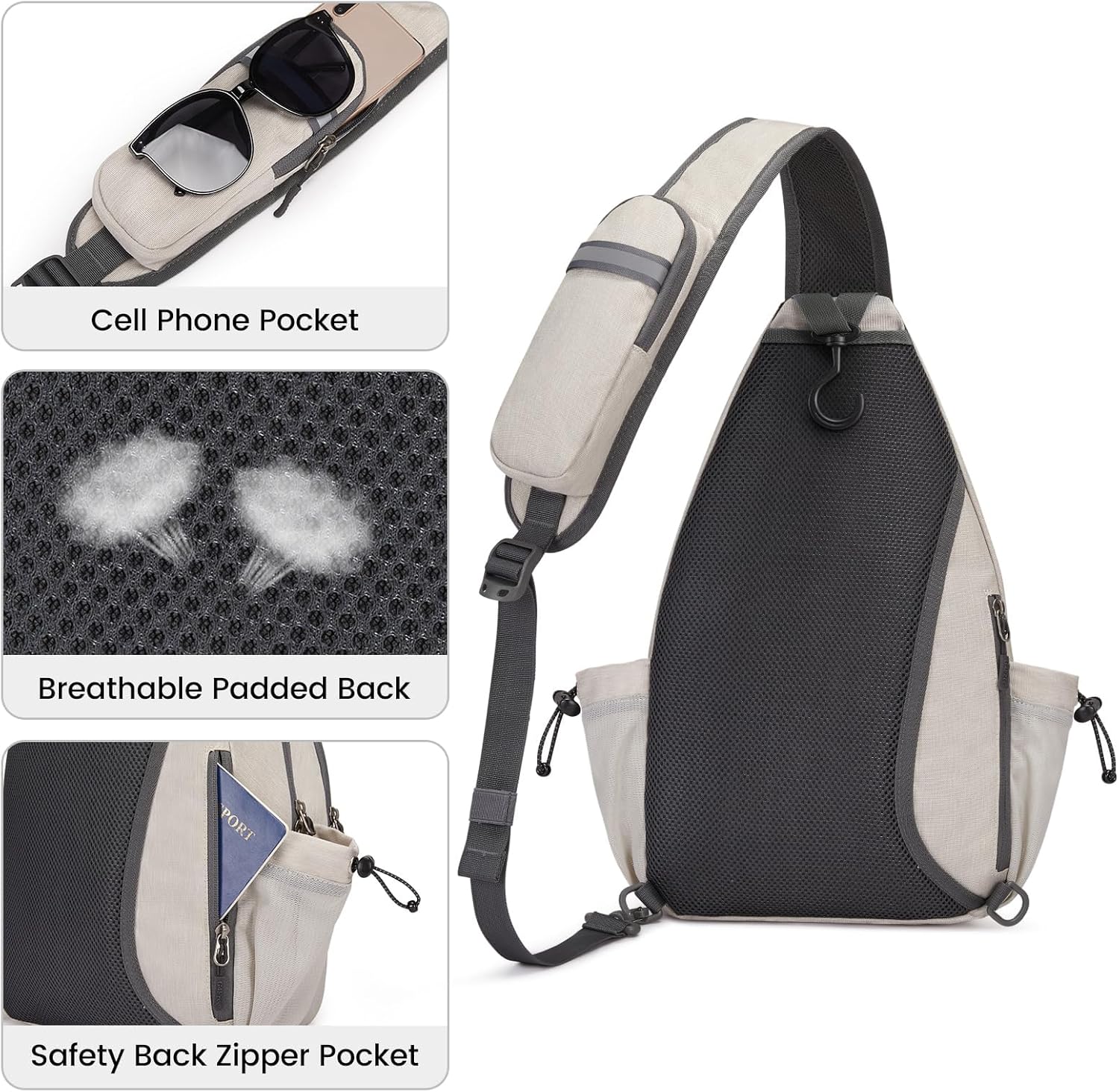 G4Free - G4Free Crossbody Sling Pickleball Paddle Bag -TN23B269D-TN24B387C-TN23B269C-TN23B269E-TN24B387A