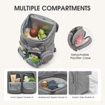 G4Free - G4Free Diaper Bag Backpack with Pacifier Case & Insulated Pockets -TN25B571C-TN25B571B-TN25B571A