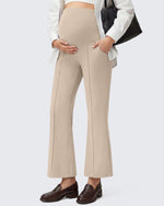 G4Free - G4Free EverGoing Maternity Flare Leggings with Pockets – Over the Belly 25'' -GF26AY1008A001A-S