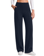 G4Free - G4Free EverGoing Wide Leg Yoga Pants High Waist Front Seam with Pockets -GF26J1005A001A-S-GF26J1005A001B-M-GF26J1005A001C-L-GF26J1005A001D-XL-GF26J1005A001E-XXL