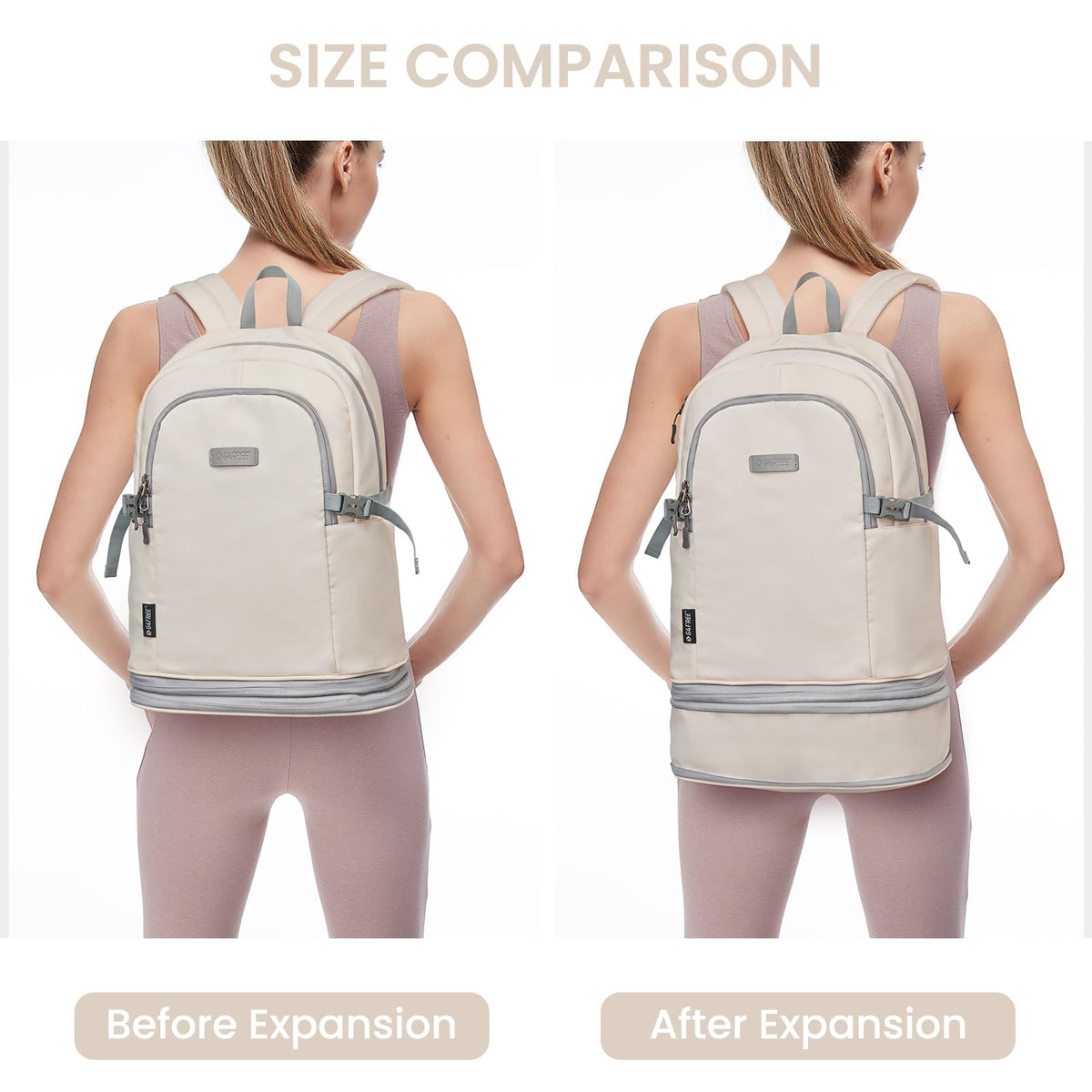 G4Free - G4Free Gym Backpack For Women with Shoes Compartment & Wet Pocket -TN23B238D-TN23B238A-TN23B238B-TN23B238C