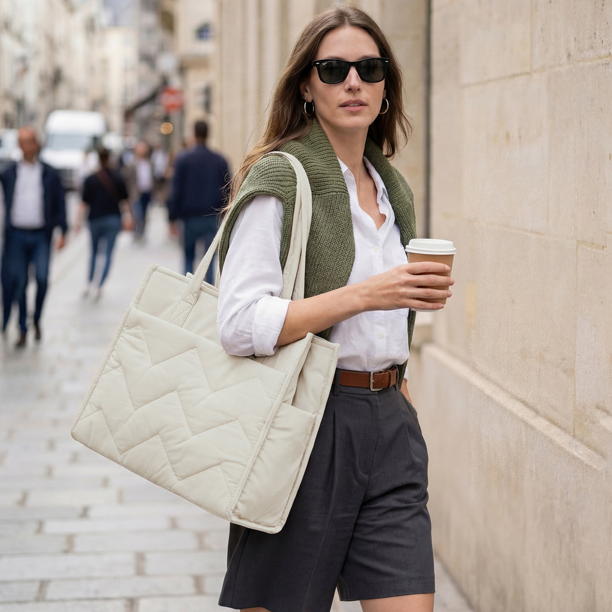 G4Free - G4Free Lightweight Quilted Tote with Laptop Compartment -TN25B591A-TN25B591B-TN25B591C-TN25B591D