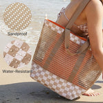 G4Free - G4Free Mesh Beach Tote Bags Extra Large Packable -TN25B599B-TN25B599D-TN25B599A-TN25B599C
