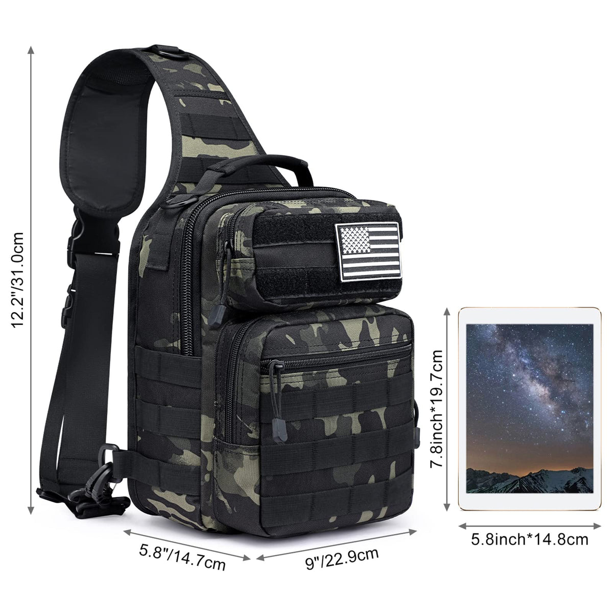 G4Free - G4Free Military Rover Tactical Sling Bag -D02V719F-D02V719A-D02V719C-D02V719E-D02V719B