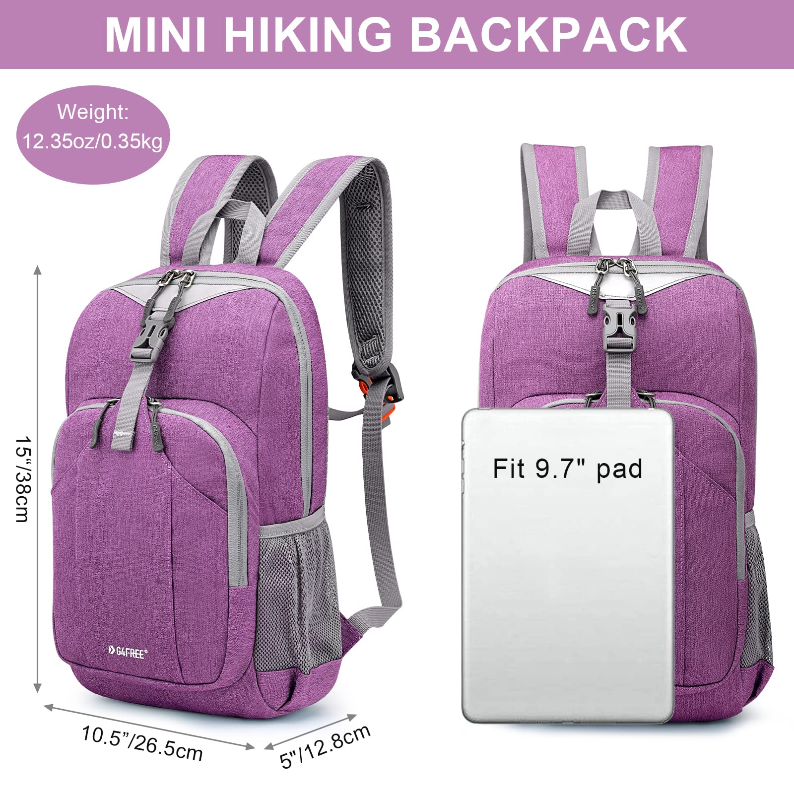G4Free - G4Free Mini 10L Hiking Cycling Compact Shoulder Backpack -TN21B009A-TN21B009C-TN21B009E-TN21B009F-TN21B009J