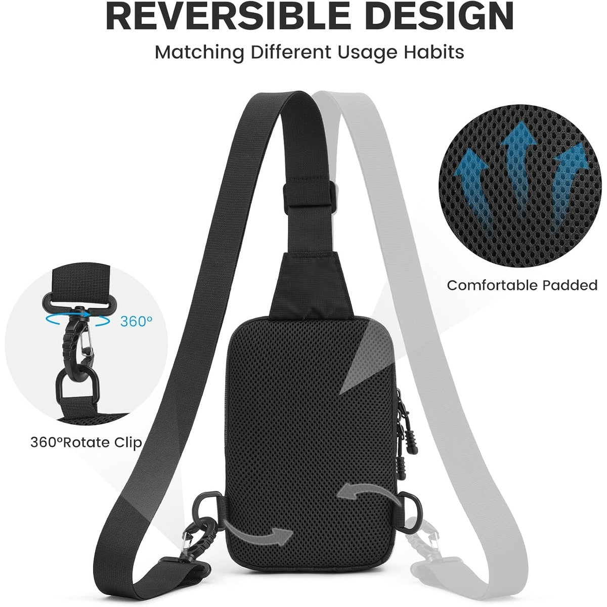 G4Free - G4Free Mini Tactical Chest Bag Waterproof EDC Shoulder Bag -TN25B508A-TN25B508B