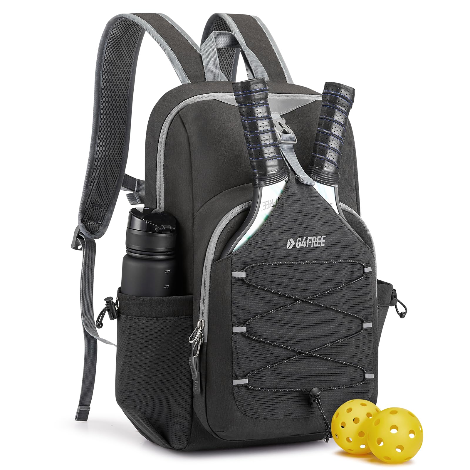 G4Free - G4Free Pickleball Backpack Fits 2 to 4 Paddles -TN23B318C-TN23B318B-TN23B318D-TN23B318E-TN23B318A