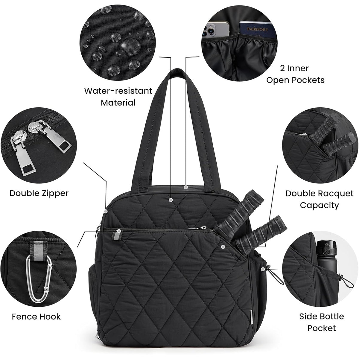 G4Free - G4Free Pickleball Backpack Tote with Shoe Compartment -TN25B516A-TN25B516C-TN25B516B