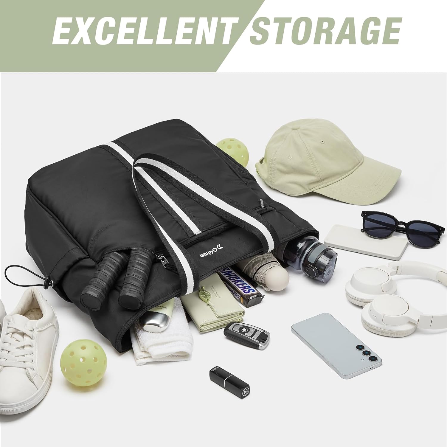 G4Free - G4Free Pickleball Tote with Shoe & Paddle Pocket -TN24B487C-TN24B487A-TN24B487B