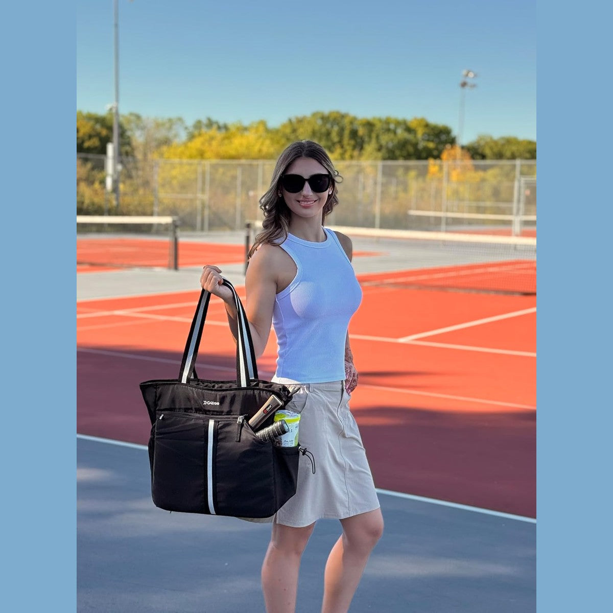 G4Free - G4Free Pickleball Tote with Shoe & Paddle Pocket -TN24B487C-TN24B487A-TN24B487B