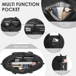 G4Free - G4Free Puffer  Tote Bag with Zipper Compartments, Expandable Handbag -TN25B522B-TN25B522C-TN25B522A