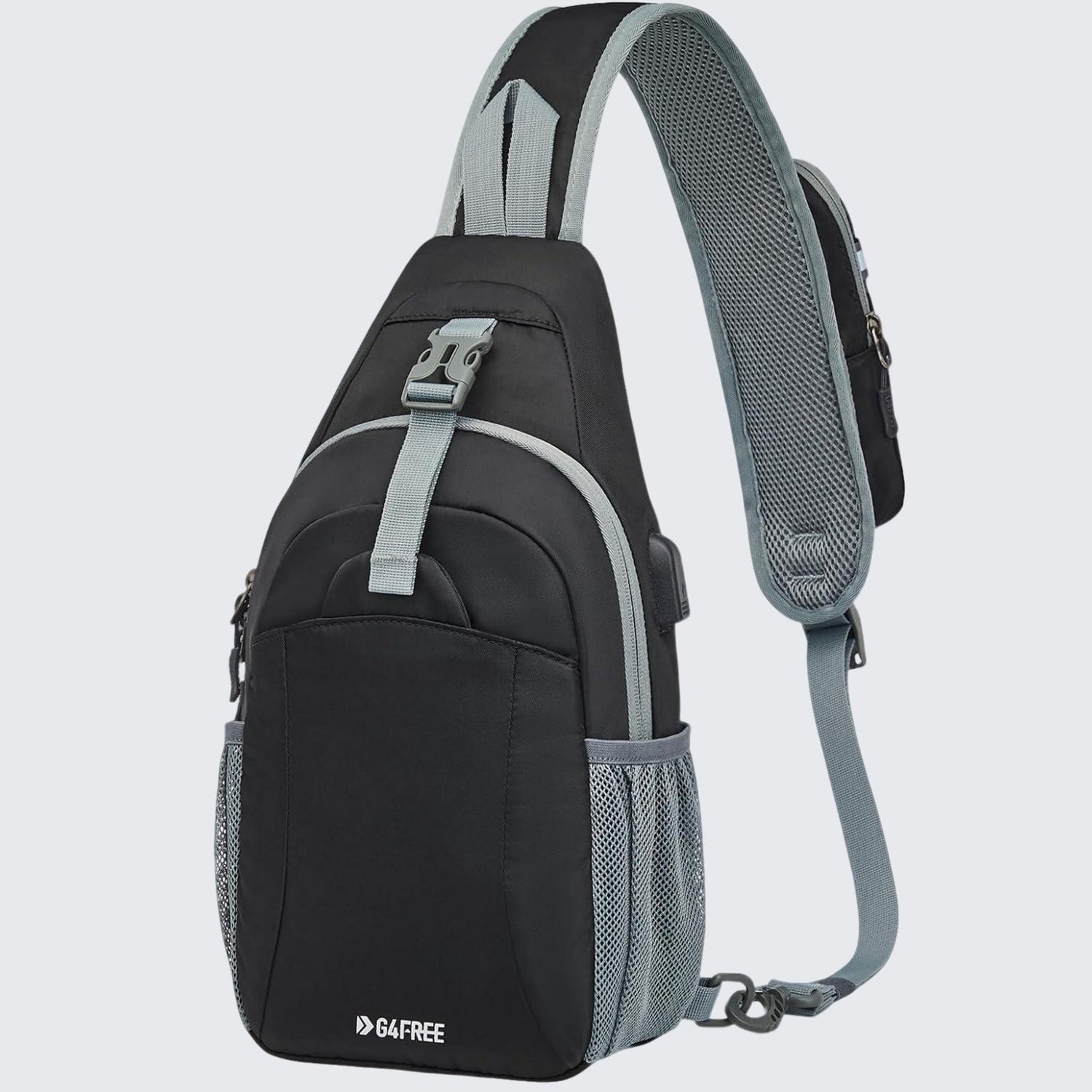 G4Free - G4Free RFID Crossbody Sling Backpack with USB Charging Port -TN23B273C-TN23B273A-TN23B273H-TN23B273E-TN23B273B