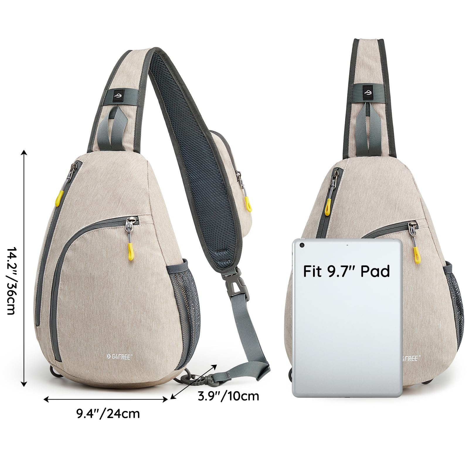 G4Free - G4Free RFID Sling Bag Crossbody Backpack -D02V708F-D02V708E-D02V708H-D02V708J-D02V708L