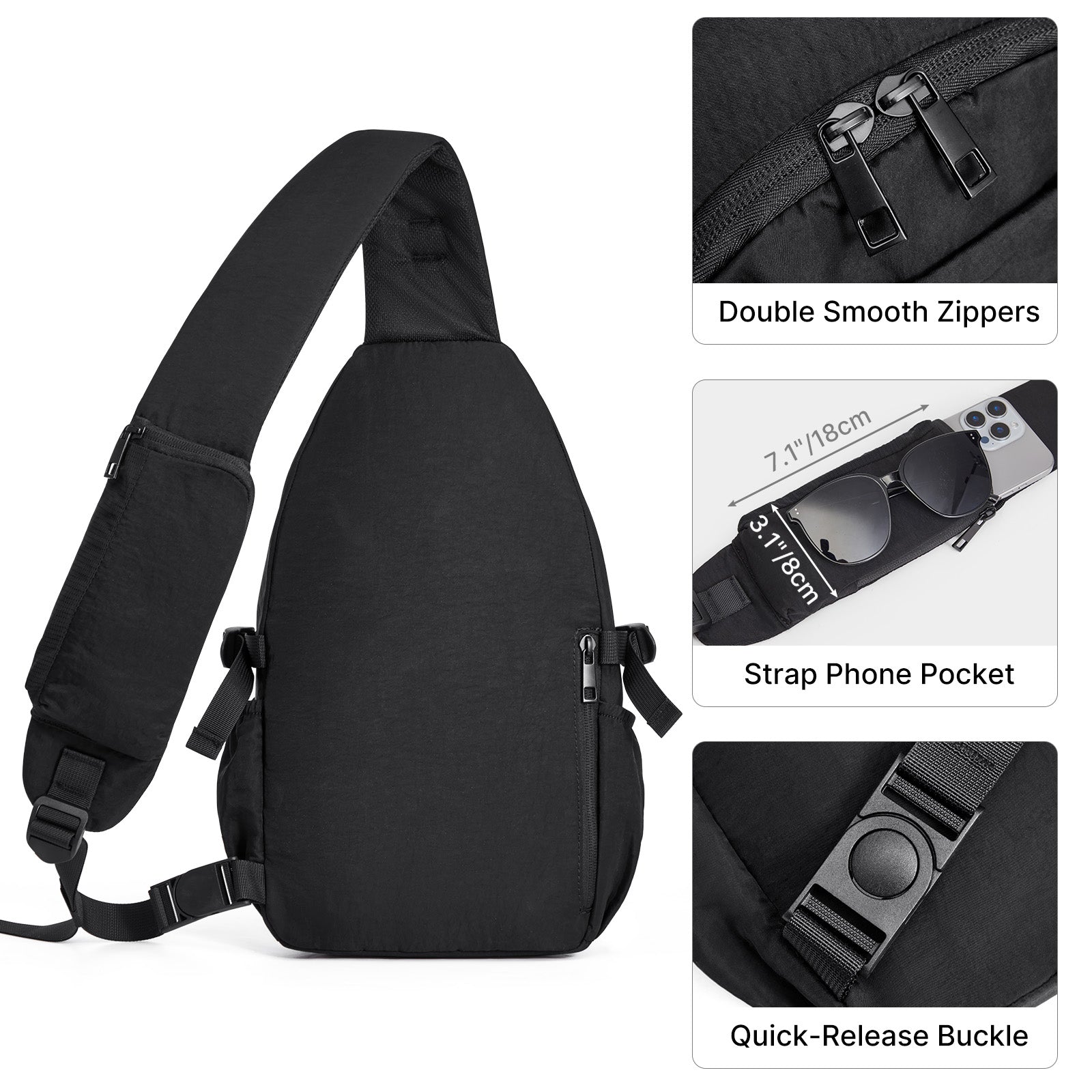 G4Free - G4Free RFID Sling Bag – Small Crossbody Hiking Bag -TN25B618A-TN25B618B-TN25B618C-TN25B618D