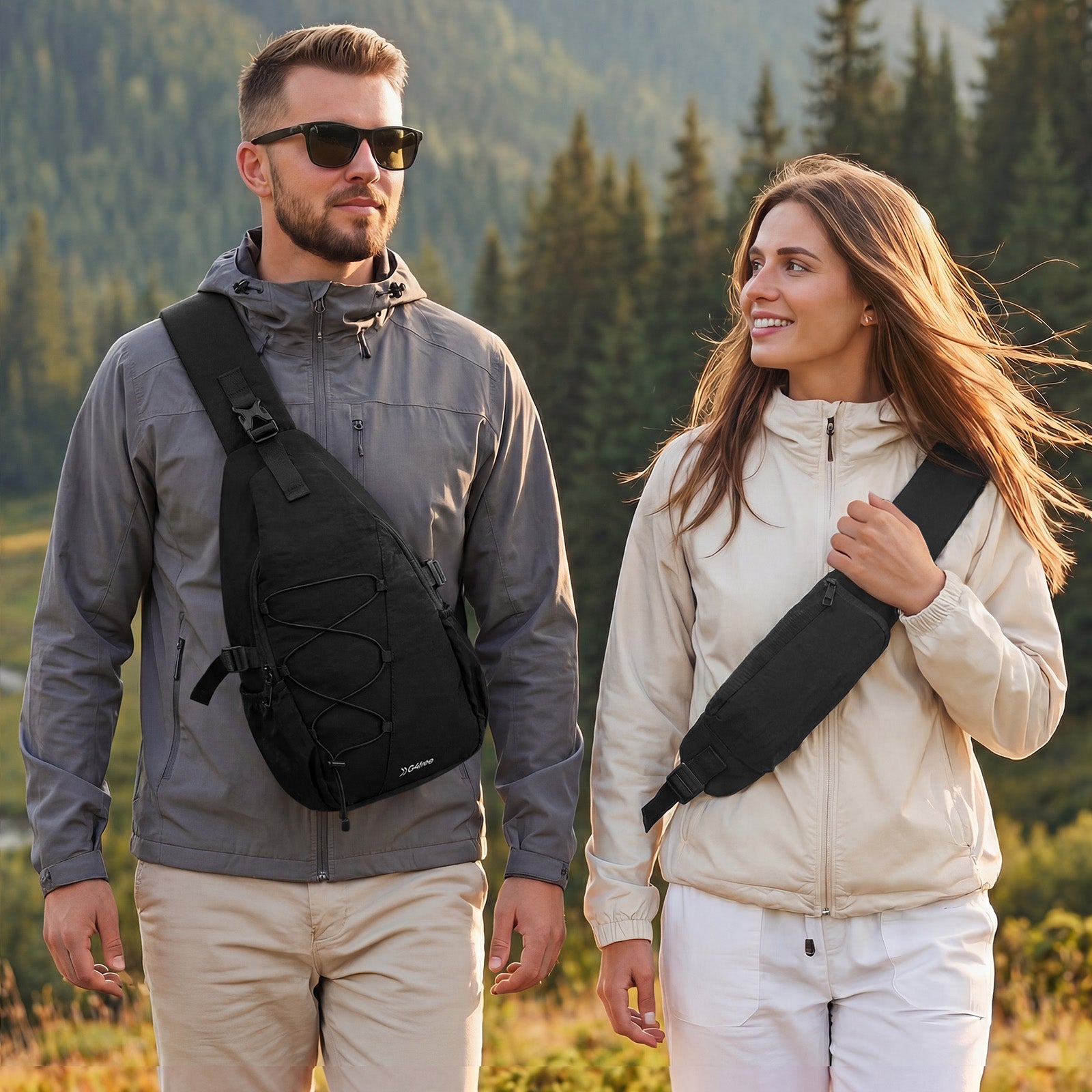 G4Free - G4Free RFID Sling Bag – Small Crossbody Hiking Bag -TN25B618A-TN25B618B-TN25B618C-TN25B618D