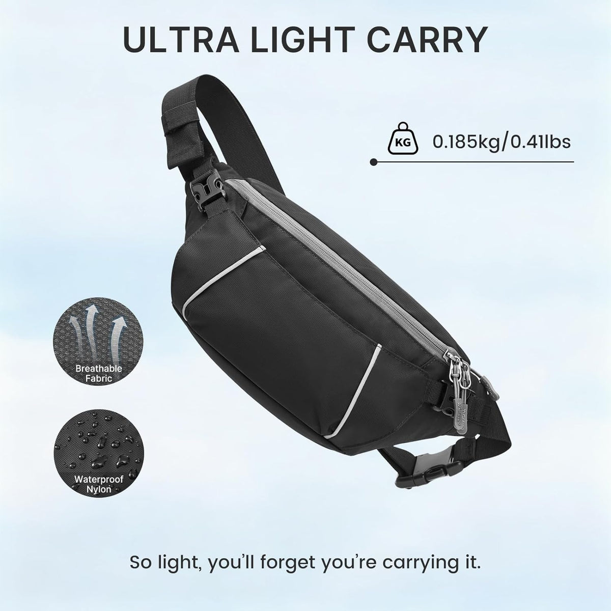 G4Free - G4Free Recycled Fanny for Men Anti-Theft Crossbody Belt Bag with RFID -TN25B549A-TN25B549B