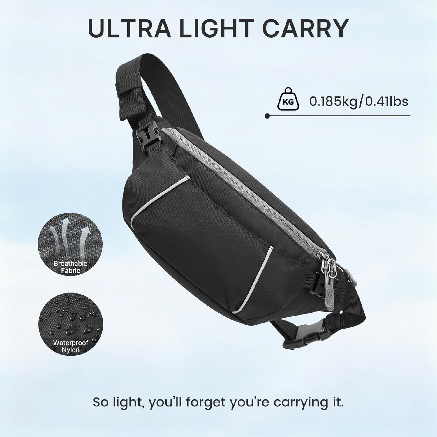 G4Free - G4Free Recycled Fanny for Men Anti-Theft Crossbody Belt Bag with RFID -TN25B549A-TN25B549B