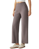G4Free - G4Free Ribbed 29" Inseam V Waistband Ankle Pants with Pockets -GF26J780A001A-S-GF26J780A001B-M-GF26J780A001C-L-GF26J780A001D-XL-GF26J780A001E-XXL