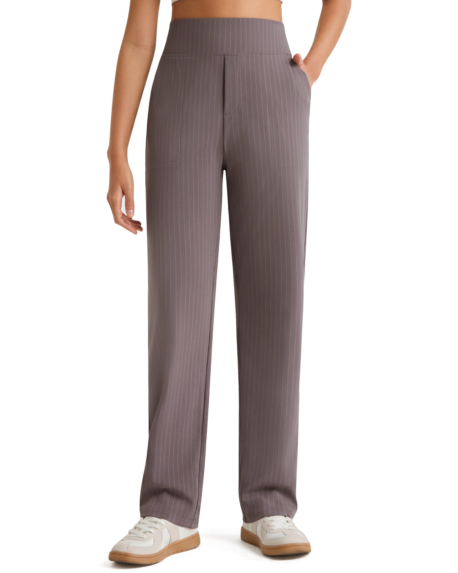 G4Free - G4Free ShiftReady Pinstripe Work Pants with Pockets Straight Leg -GF26D987LJA001A-S-GF26D987LJA001B-M-GF26D987LJA001C-L-GF26D987LJA001D-XL-GF26D987LJA001E-XXL