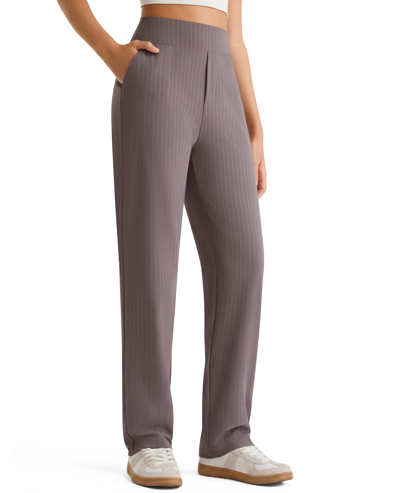G4Free - G4Free ShiftReady Pinstripe Work Pants with Pockets Straight Leg -GF26D987LJA001A-S-GF26D987LJA001B-M-GF26D987LJA001C-L-GF26D987LJA001D-XL-GF26D987LJA001E-XXL