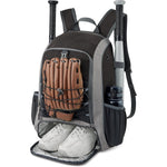 G4Free - G4Free Shoe Compartment Baseball Large Bat Backpack with Fence Hook -TN24B366B-TN24B366D-TN24B366A