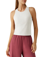 G4Free - G4Free Slim Fit Racerback Ribbed Tank -GF26L823A001F-XS-GF26L823A001A-S-GF26L823A001B-M-GF26L823A001C-L-GF26L823A001D-XL