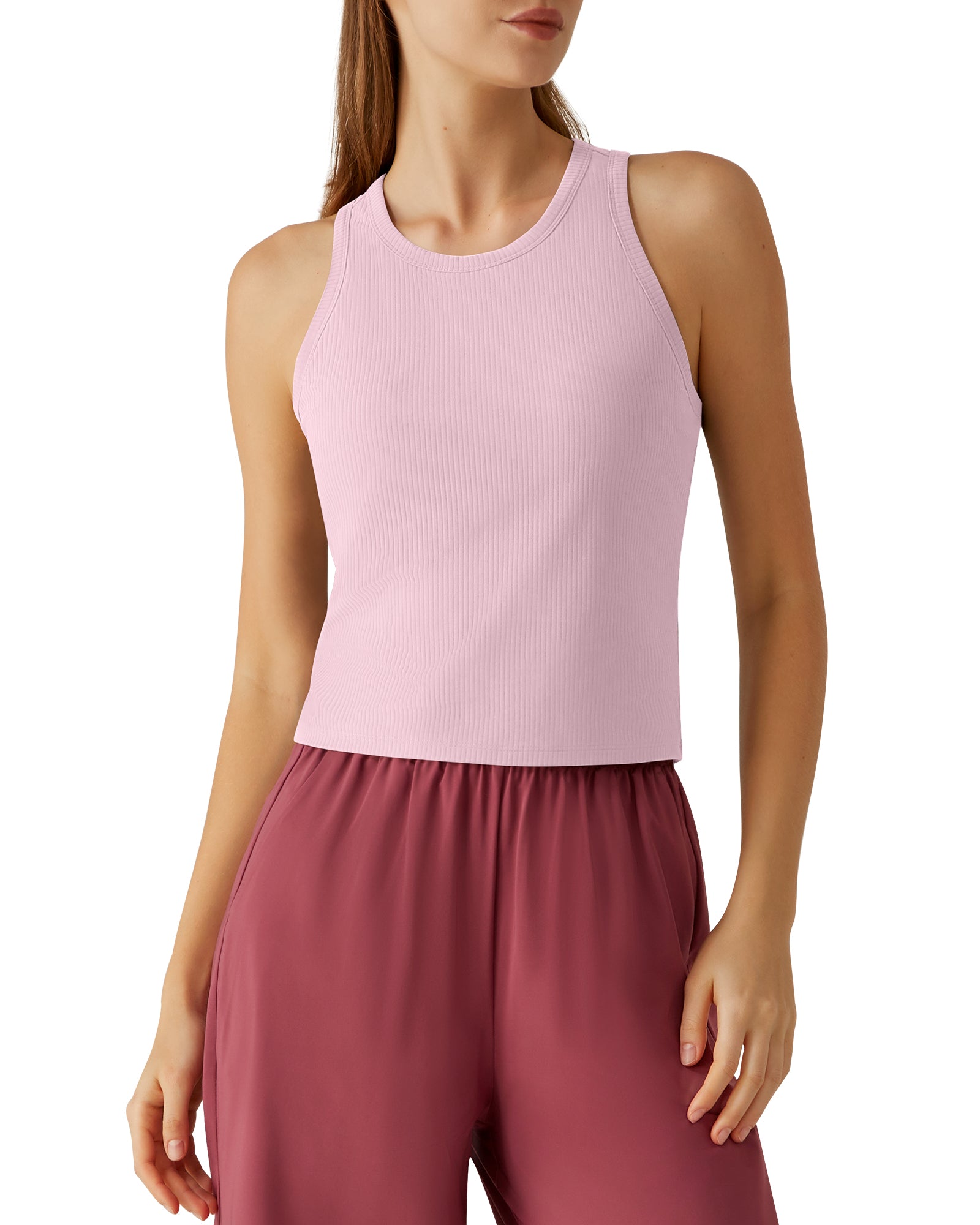 G4Free - G4Free Slim Fit Racerback Ribbed Tank -GF26L823A001F-XS-GF26L823A001A-S-GF26L823A001B-M-GF26L823A001C-L-GF26L823A001D-XL