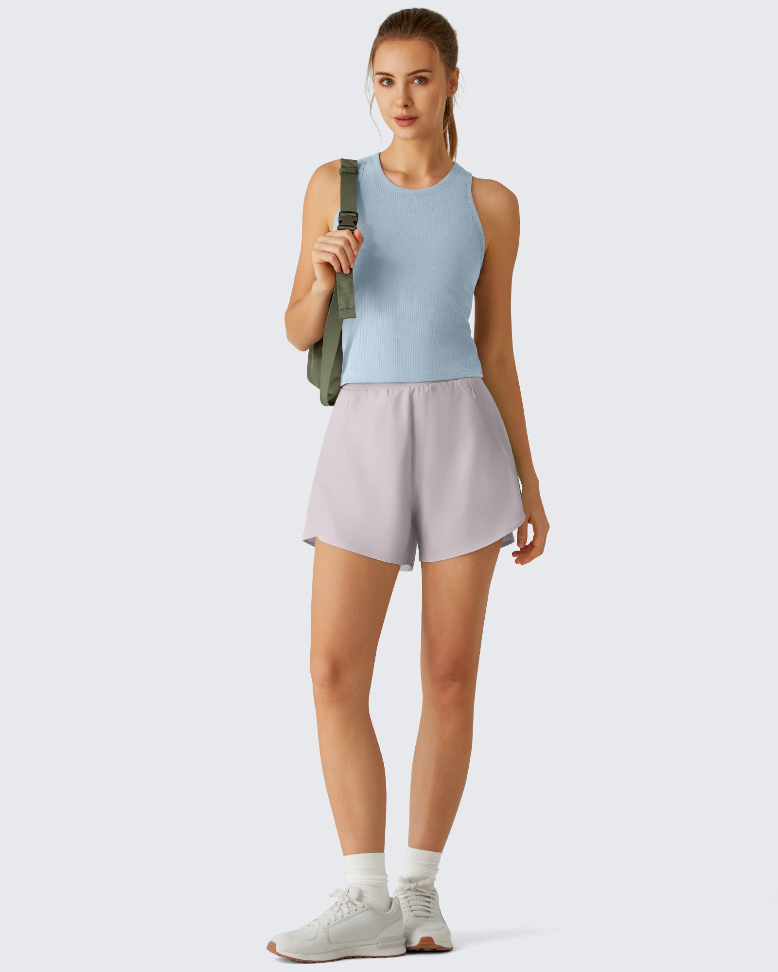 G4Free - G4Free Slim Fit Racerback Ribbed Tank -GF26L823A001F-XS-GF26L823A001A-S-GF26L823A001B-M-GF26L823A001C-L-GF26L823A001D-XL