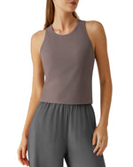 G4Free - G4Free Slim Fit Racerback Ribbed Tank -GF26L823A001F-XS-GF26L823A001A-S-GF26L823A001B-M-GF26L823A001C-L-GF26L823A001D-XL
