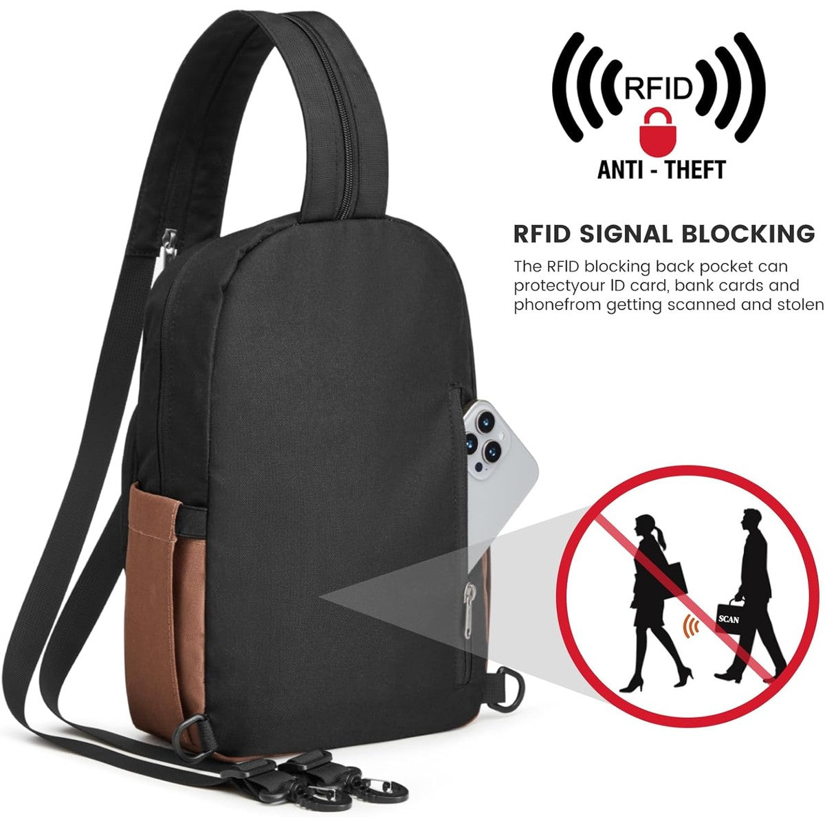 G4Free - G4Free Sling Bag Crossbody Backpack Small Convertible Crossbody Bag -TN25B565B-TN25B565C-TN25B565A