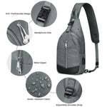 G4Free - G4Free Sling Bag RFID Blocking Crossbody Sling Bag -TN23B196C-TN23B196B